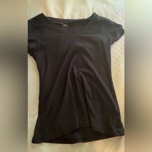 Black V-Neck Women's Top